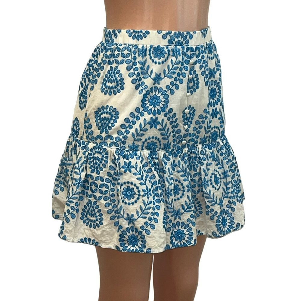 204. Endless Rose Playing with Fantasy Embroidered Skirt Blue Small - Picture 3 of 5